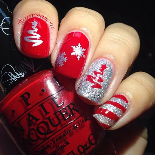 Ribbon Tree Stencils for Nails, Christmas Nail Stickers, Nail Art, Nail Vinyls