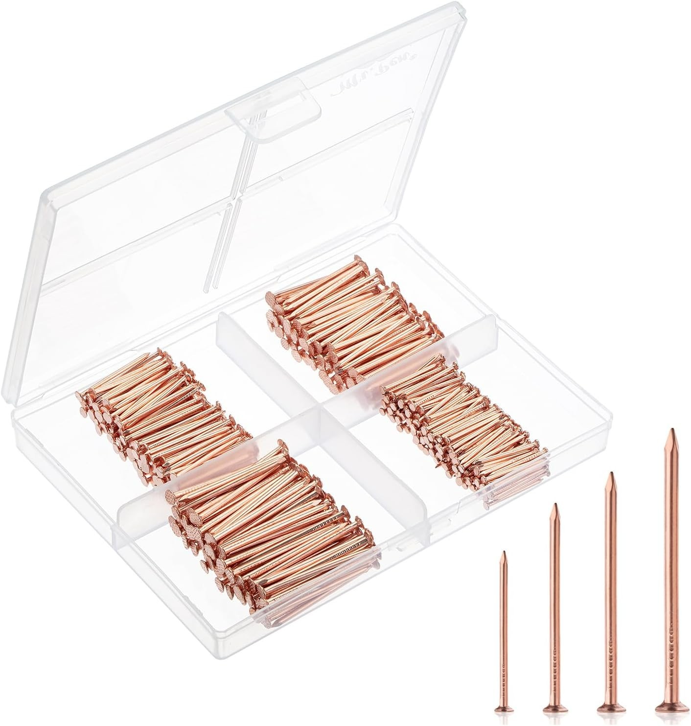 Versatile 600-Pc Nail Kit in Rose Gold – Ideal for DIY & Woodworking Projects
