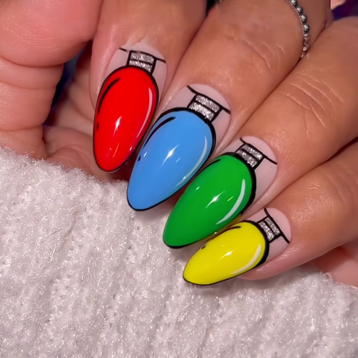 24Pcs Colorful Cartoon 3D False Nails Set Wholesale