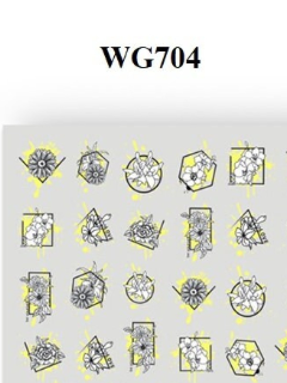 Geometry Nail Art Decals Stickers Spring Flower Blossom Leaf Tree Pink Green