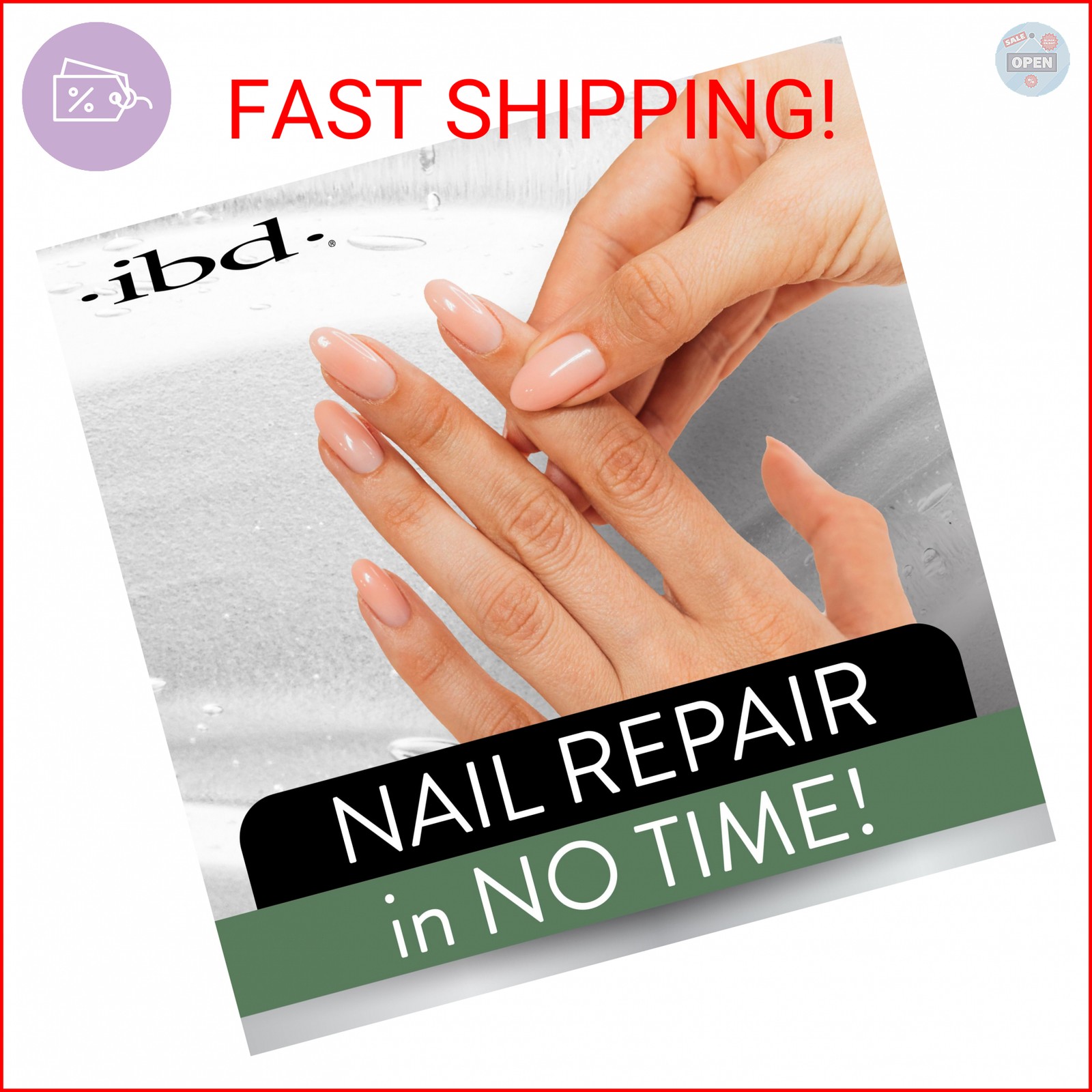 IBD 5 Second Brush On Nail Glue Gel Resin – Strong Nail Glue for Broken, Cracked