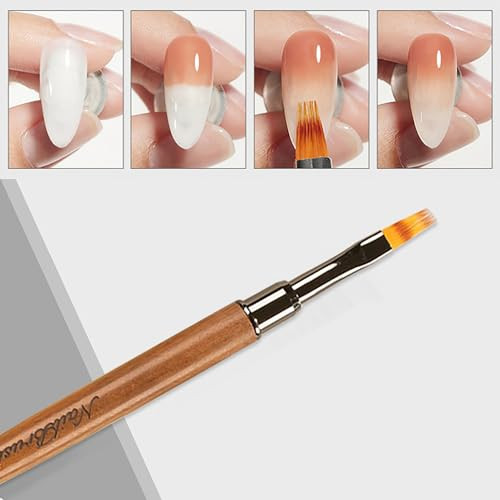 1pc Ombre Nail Brush Sandalwood Acrylic Nail Art Brushes Nail Painting Brush