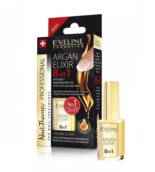 Eveline Argan Elixir Nail and Cuticle Regeneration 8in1 12ml