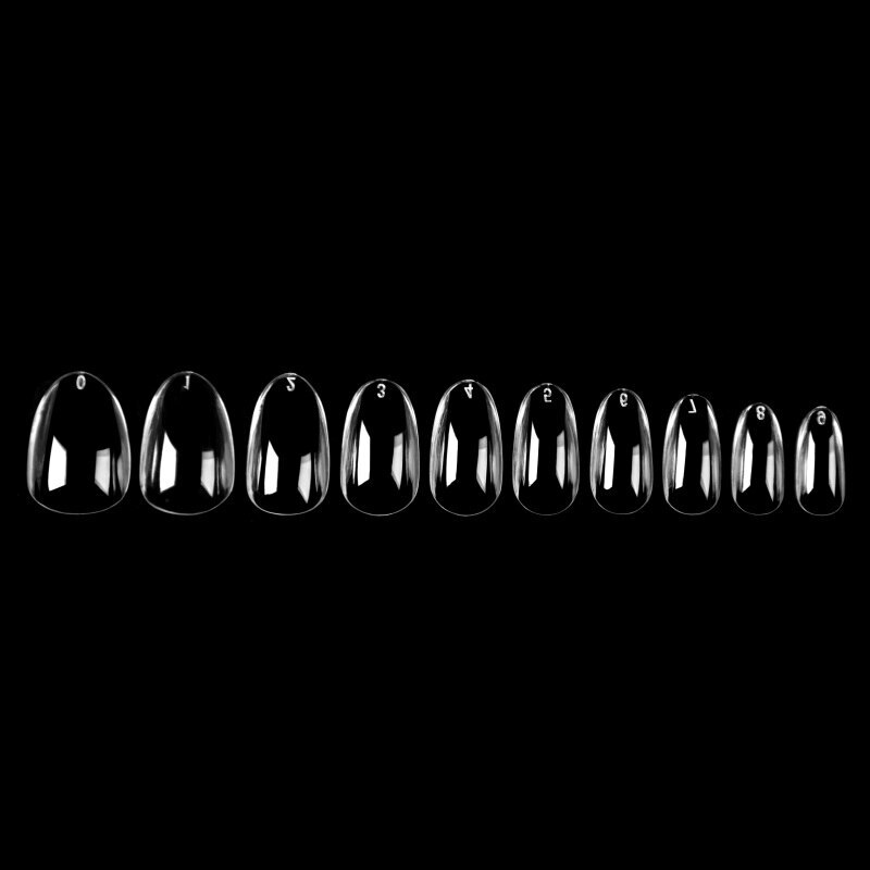 240pcs Full Coverage Sculpted Short Almond Soft Gel Press On False Nail Art Tips