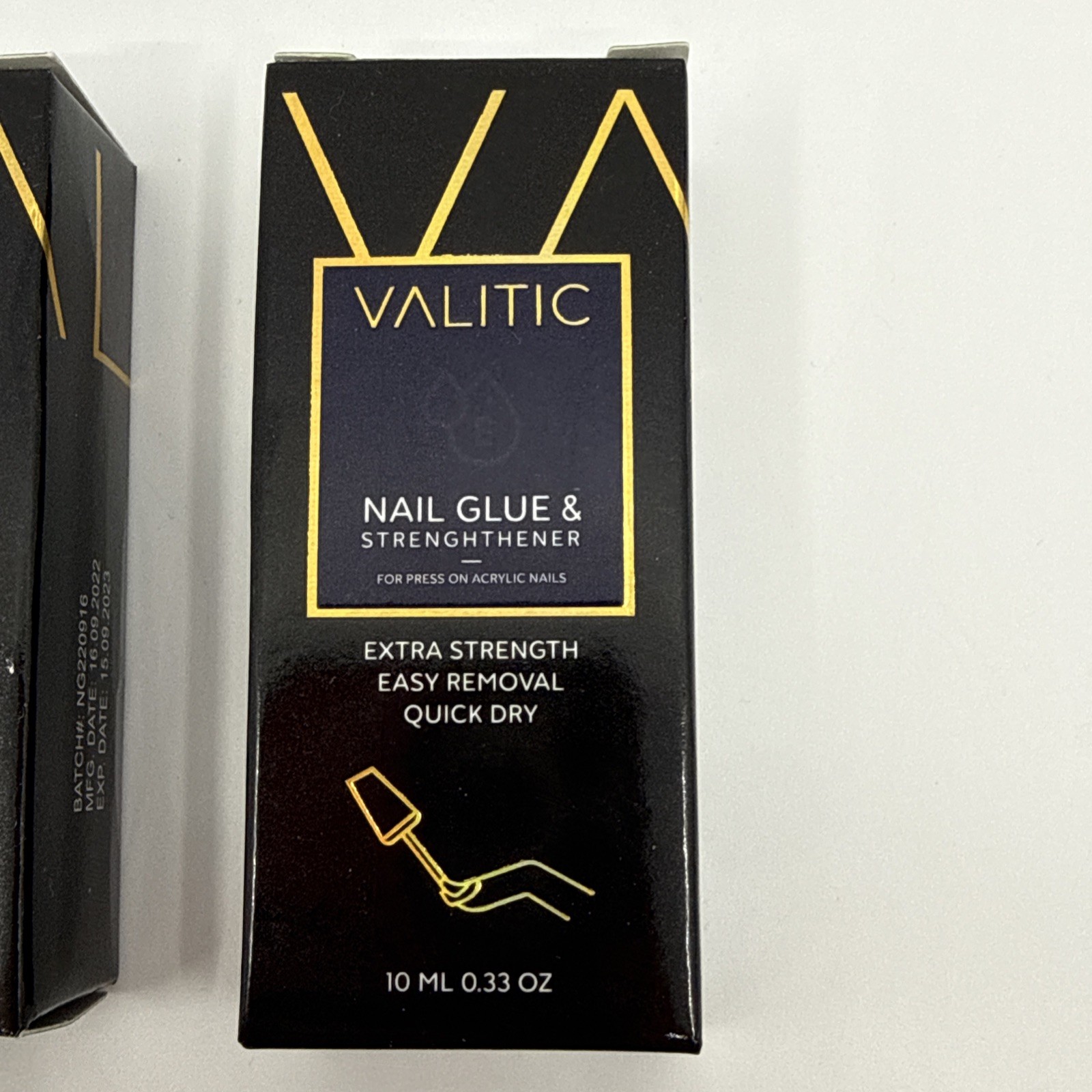 Valitic Strong Nail Glue and Strengthener Quick Dry Brush Easy Removal New