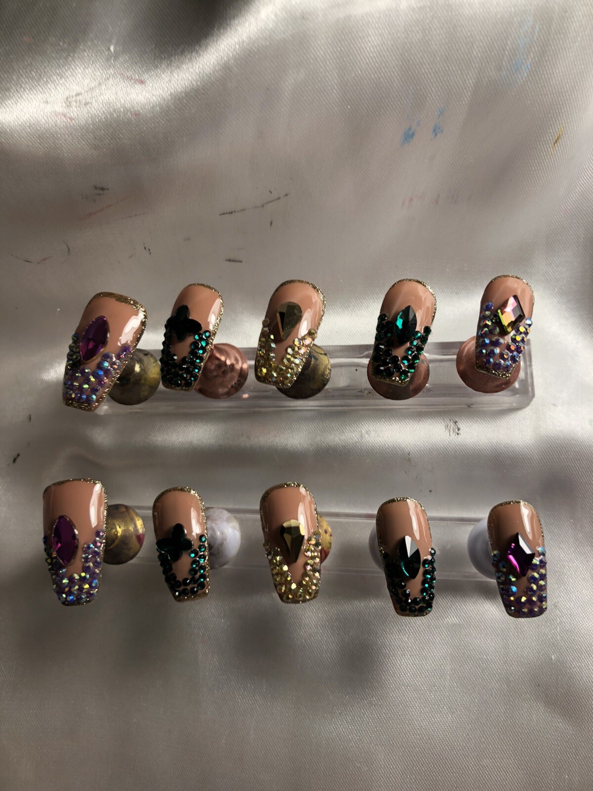 Z NAILZ! Gorgeous Handmade MARDI GRAS Press On Nails