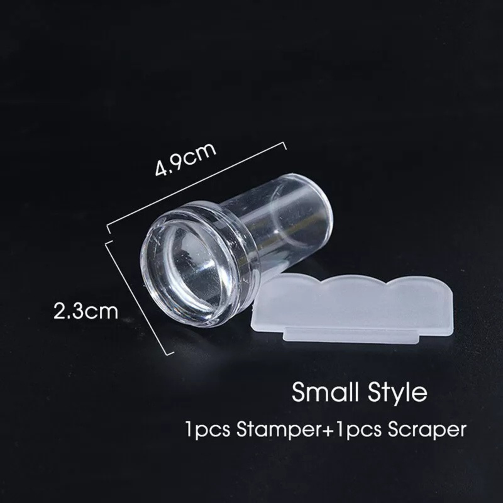 French Nail Art Stamper Silicone Jelly Tool with Scraper for DIY Manicure