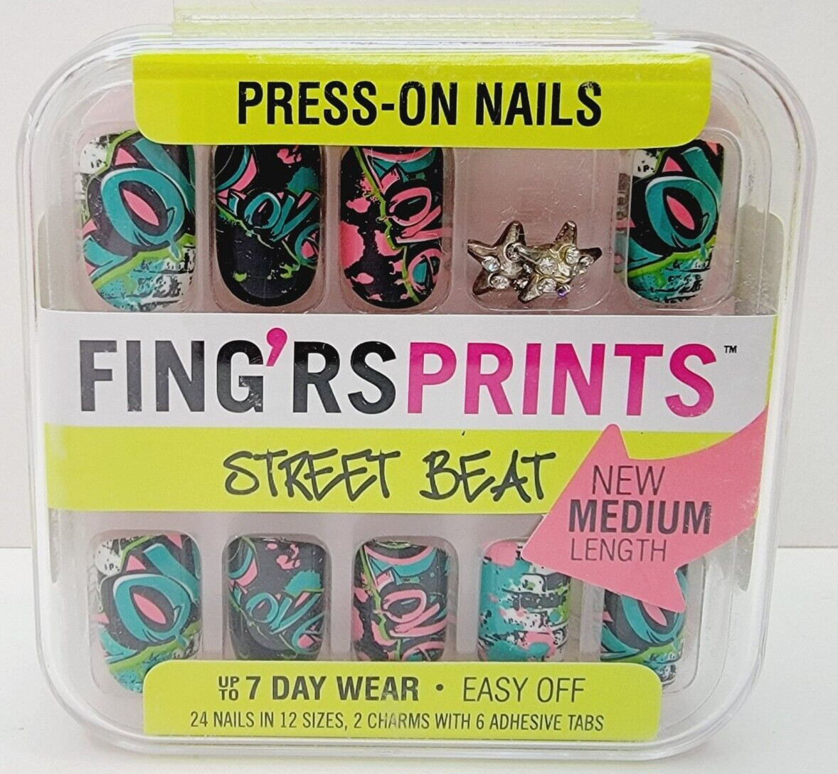 Fing’rs Prints Street Beat Knotty Girl – 1 Neon, 1 Leopard, 1 Block Party Sealed