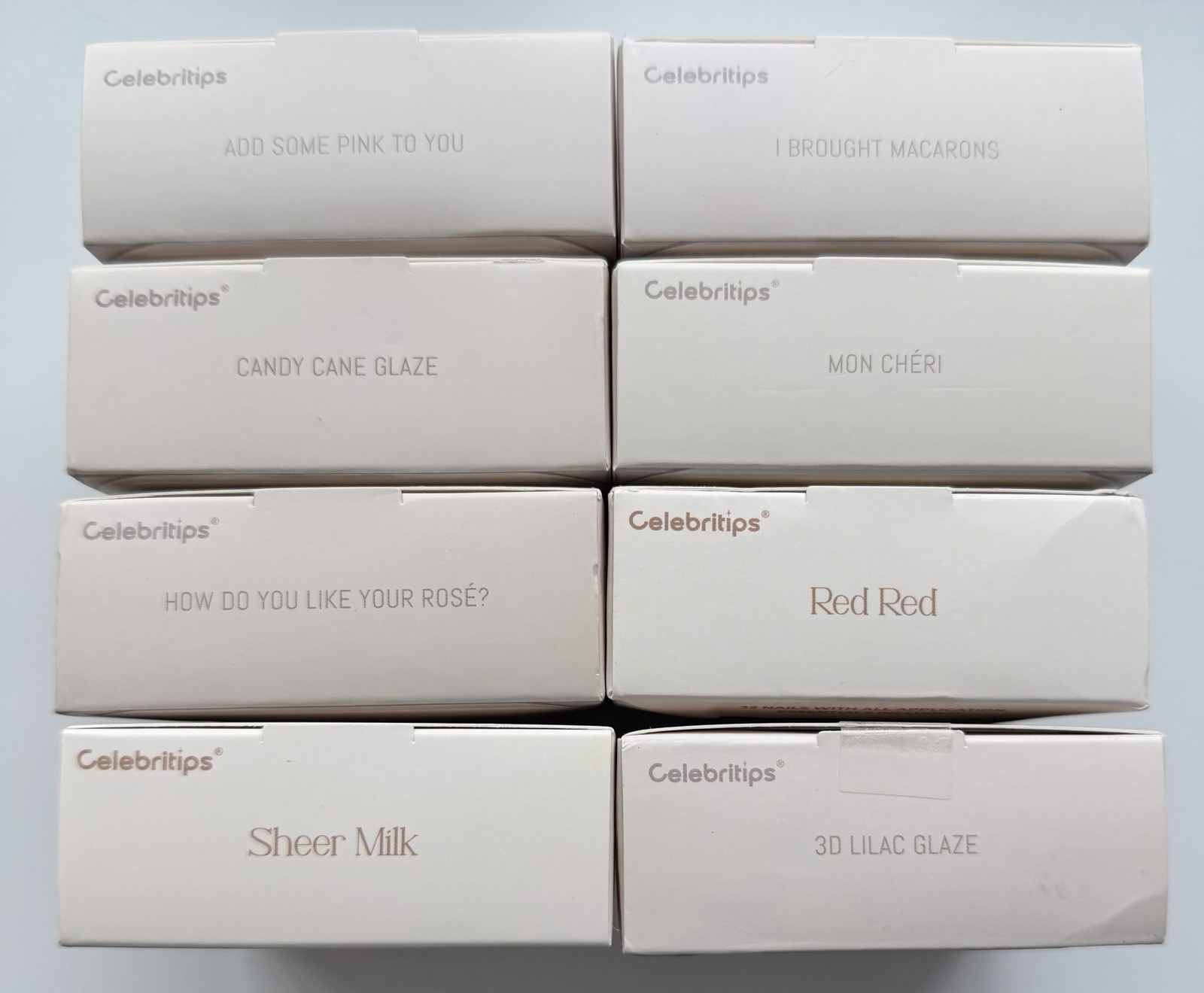 8 full sets Celebritips press on nails, glue, remover, partials