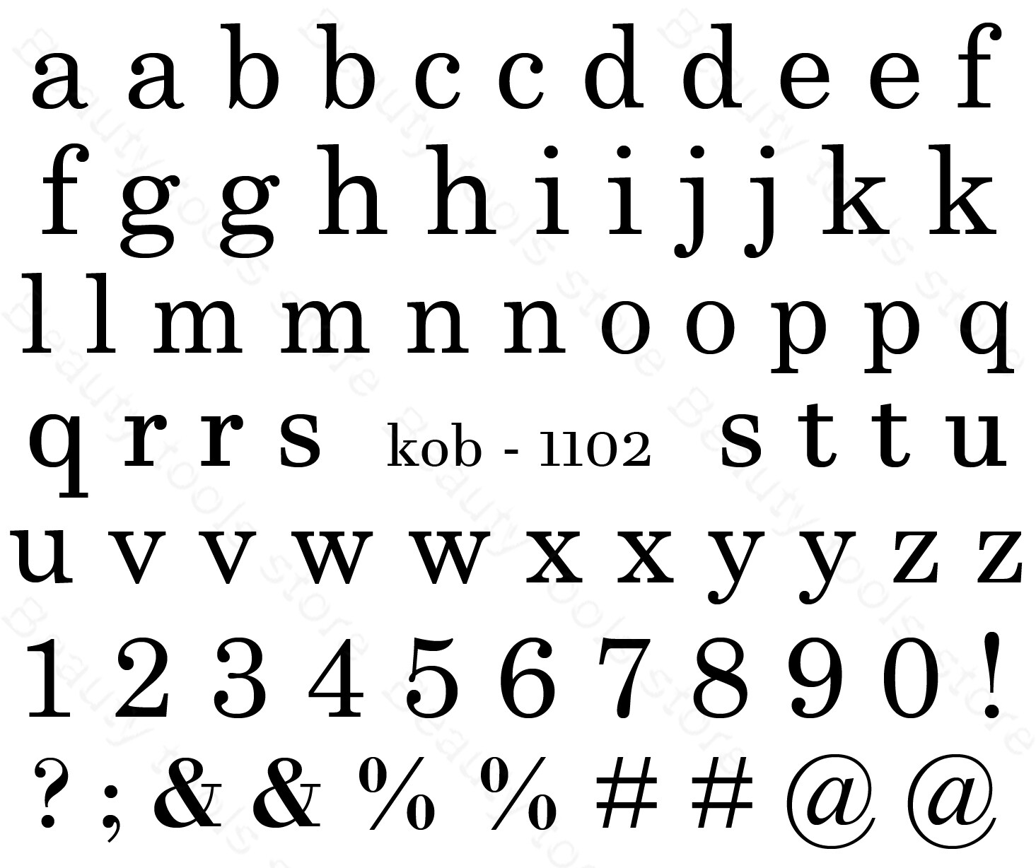 Nail Art Water Transfer Sticker Decal Stickers Pretty Letters KoB-1102