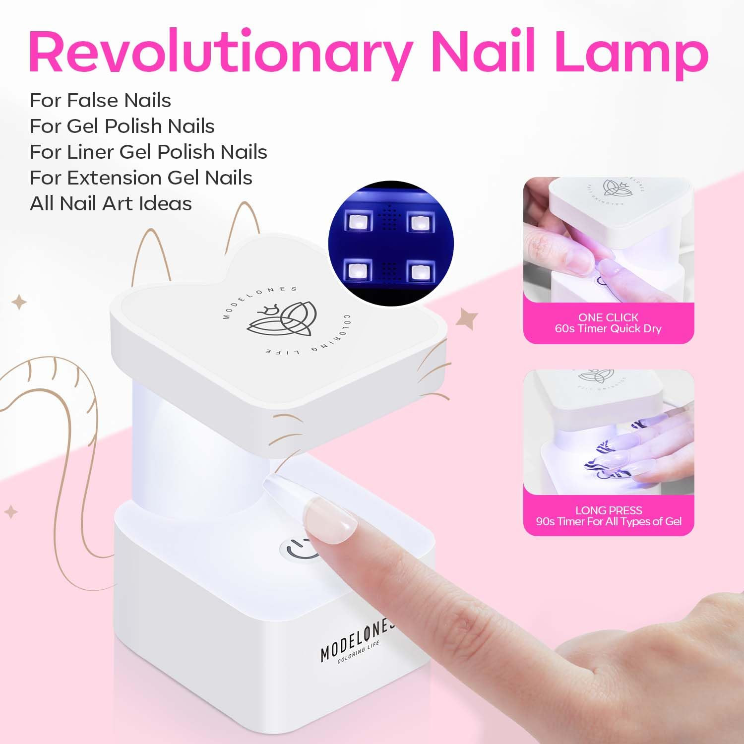 Gel X Nail Kit, Nail Tips Glue Gel Kit Nail Glue Gel, 500Pcs Long Coffin Nail