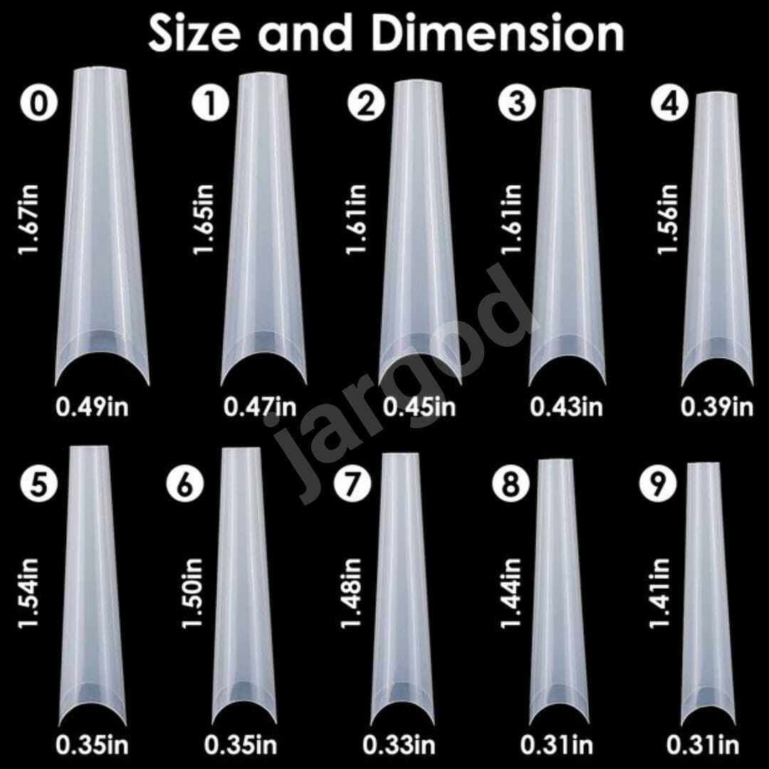 500pcs XXL Flat French Coffin Half Cover False Fake Nail tips