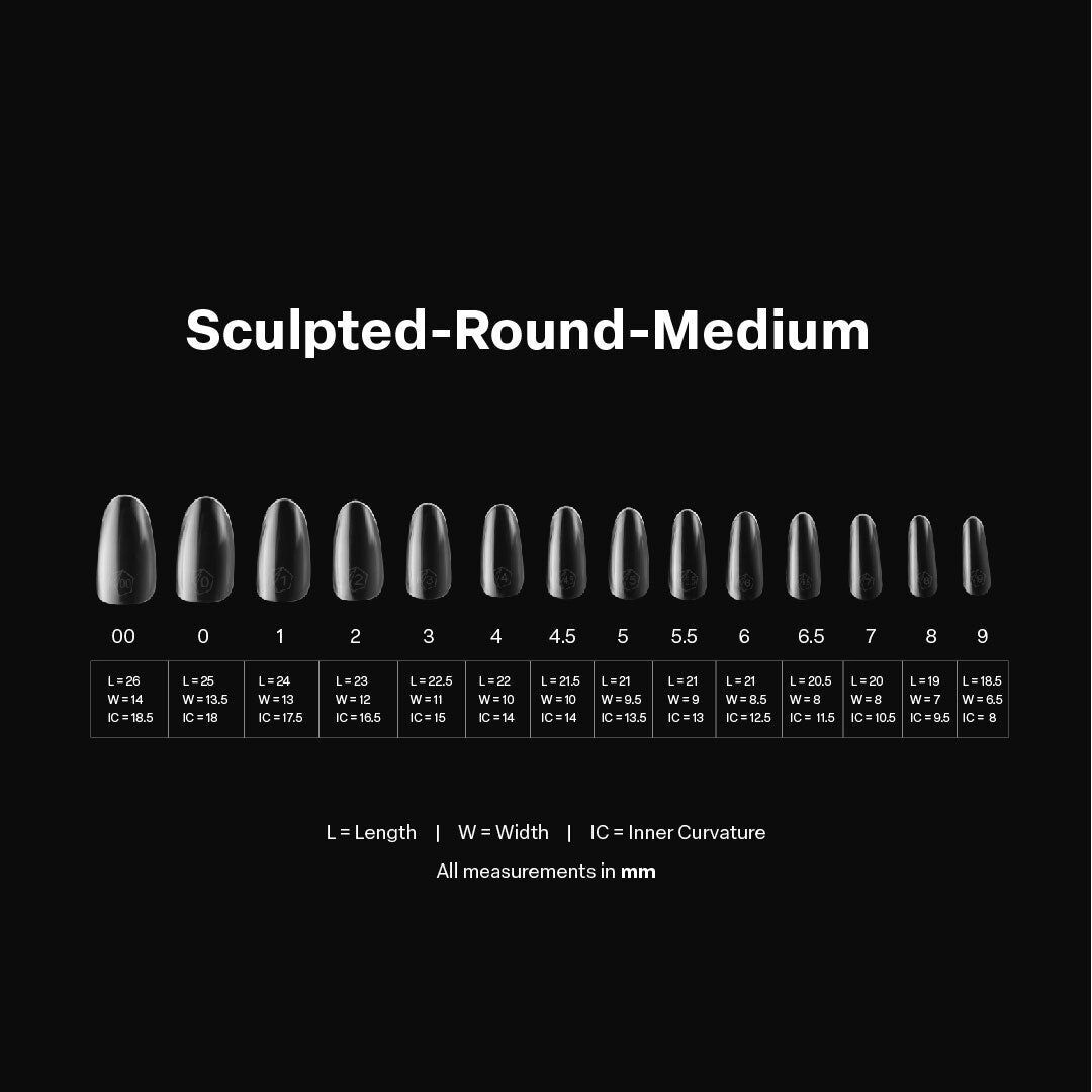 Apres Gel-X Sculpted Round Medium 600pcs 14 sizes