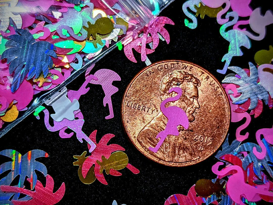 FLAMINGO/PALMTREE/PINEAPPLE/TURTLE GLITTER~Nail•Acrylic•Gel•Body•Face•Festival