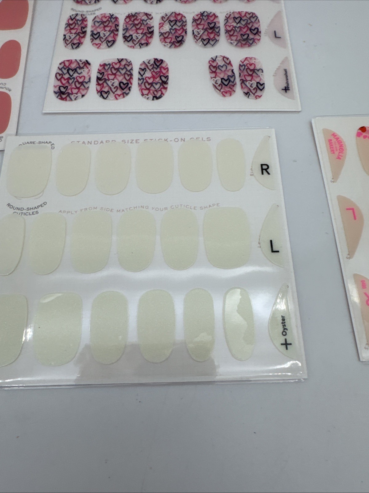 ManiMe Stick-On Gels Press-On Nails Lot 6 Pink Vegan Cruelty-Free