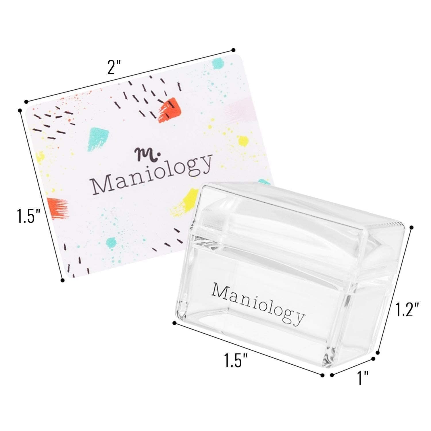 Nail Art Stamping Tool: Ice Cube Rectangular Stamper & Scraper for Detail Lovers
