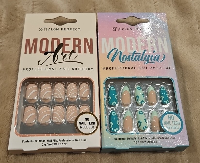 Modern Nostalgia & Modern Art Salon Perfect Nail Sets (2) SEALED NEW Free…