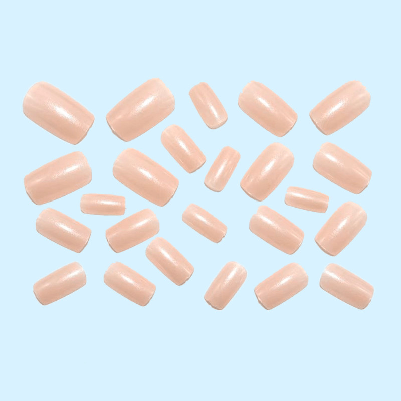 48Pcs Short Square Pink Cat Eye Press on Nails Chrome Glossy Elegant Daily Wear