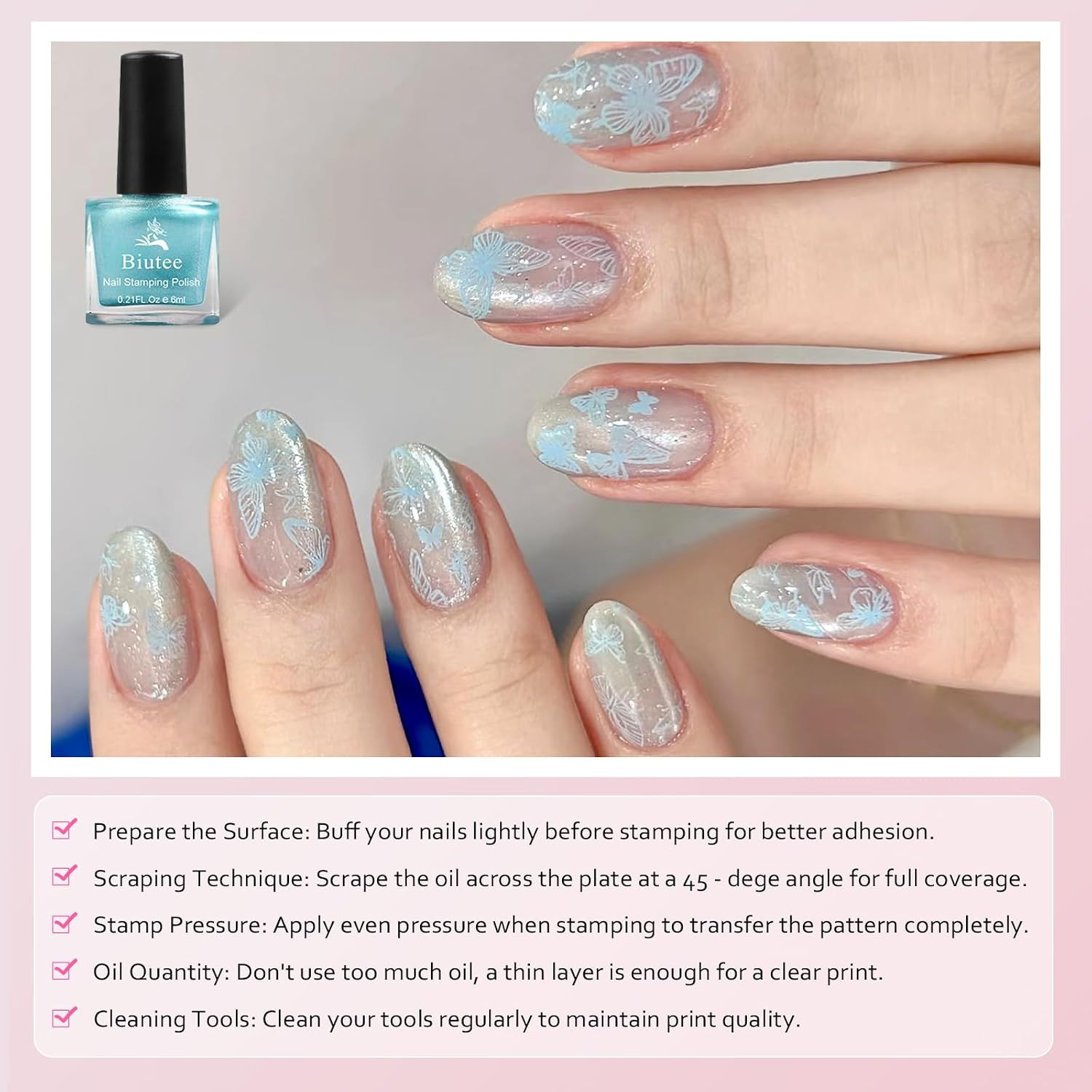Nail Stamping Polish 12 Colors 6ML for Stamping Plates Air Dry with Gift Box