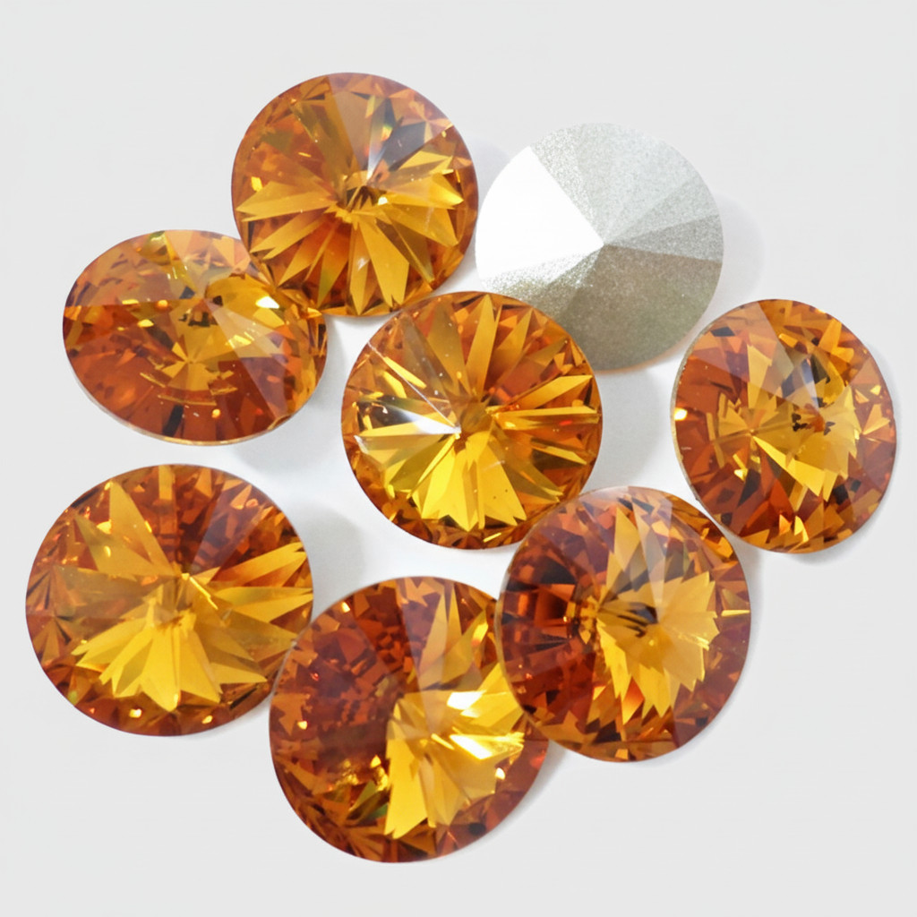 Swarovski 1122 Rivoli Round Stone SS47 10.7mm Pointed Back Crystal 2pcs