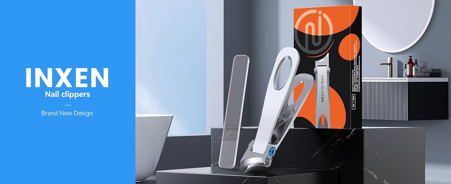 Nail Clippers for Men with Catcher – No Splash, Self-Collecting