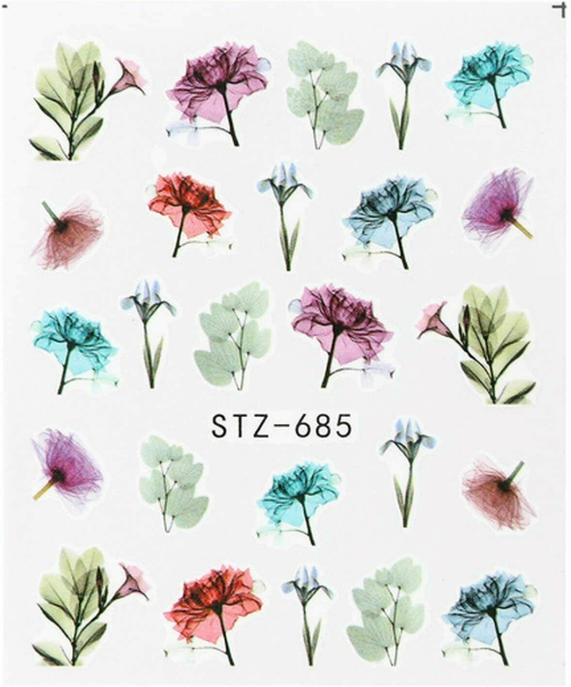 Nail Art Sticker Water Decal Rose Flower Decoration Slider Polish Foil Paper NS5