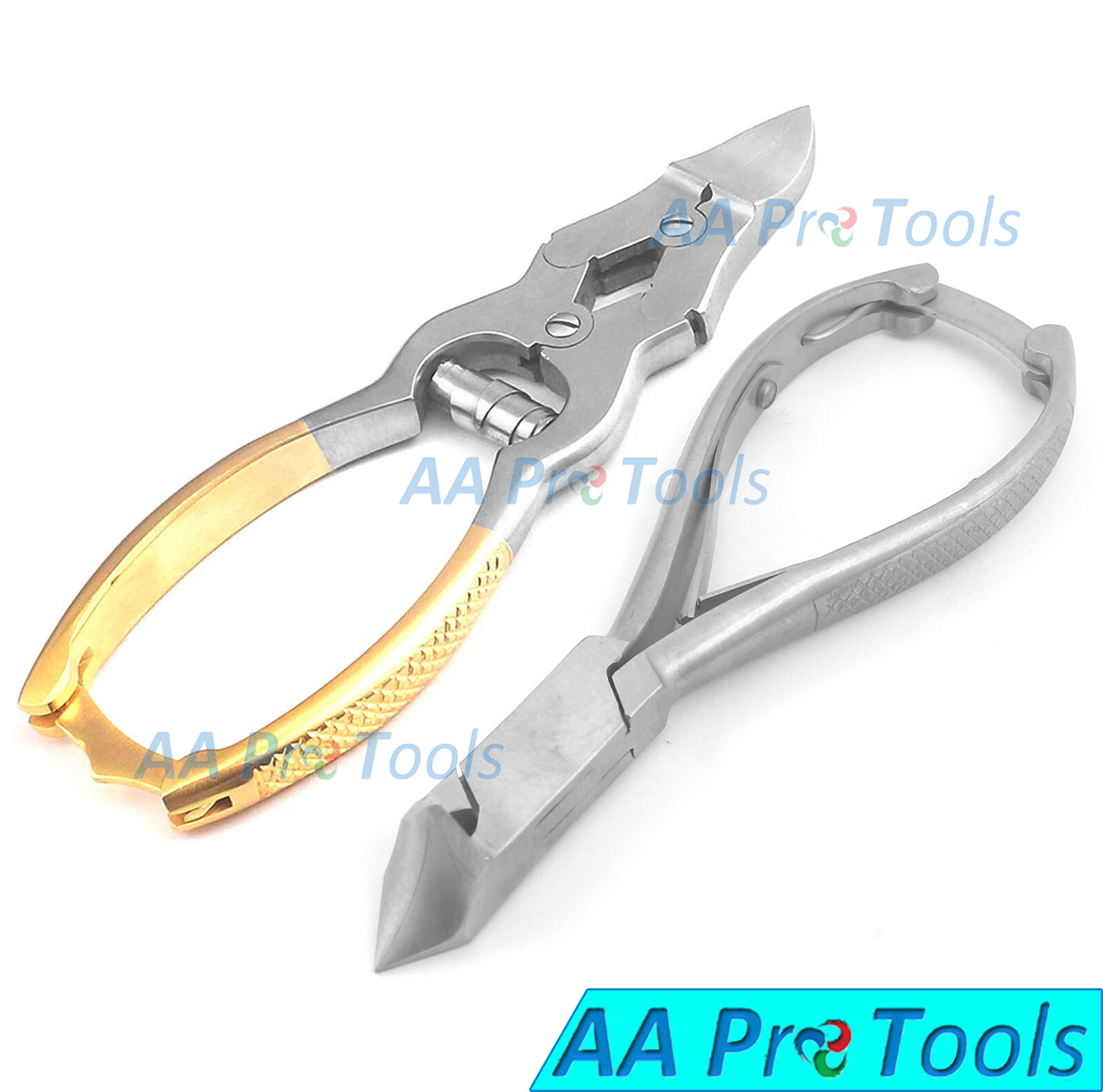 Set of 2 Toe Nail Moon Shape Clipper & Cantilever Half Gold Nail Cutters BTS-294