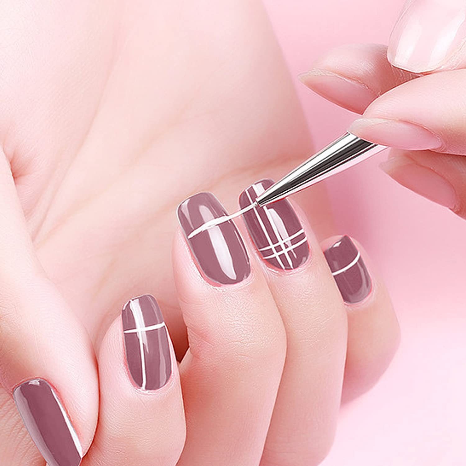 Nail Art Brushes, 5pcs Long Nail Art Line Brushes