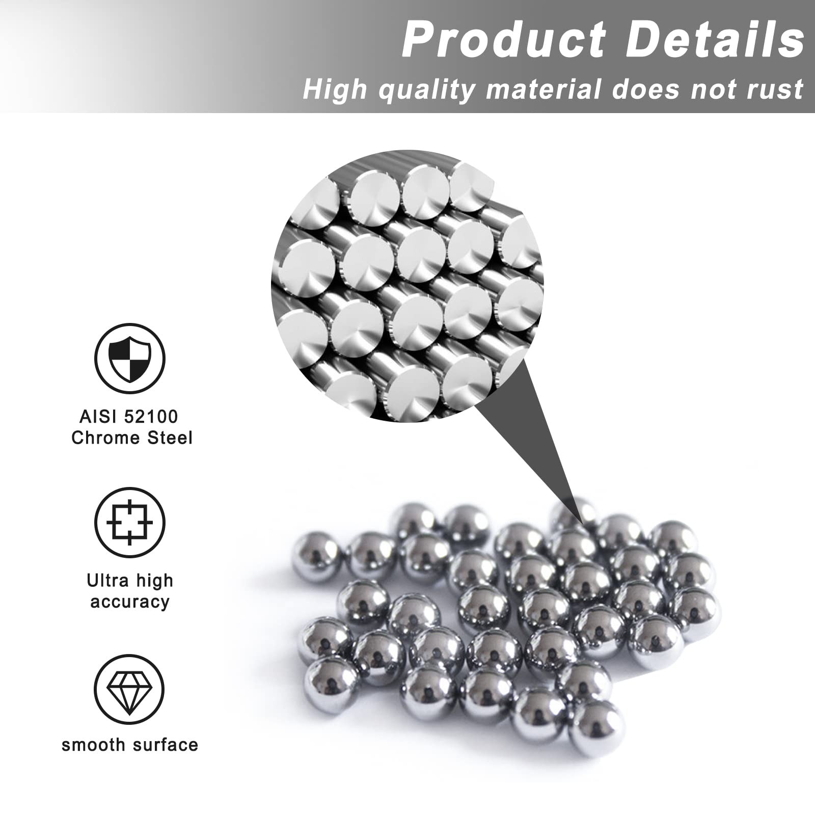 10 Pieces 1/2″(0.5”) Steel Bearing Balls Precision Bearing Steel Ball Assort…