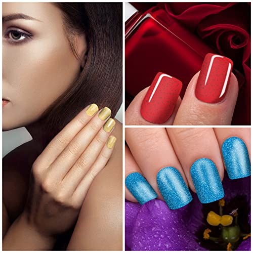 20 Sheets 280 Pcs Mix-Color Nail Style 4 Vibrant Color Glitter Fingernail