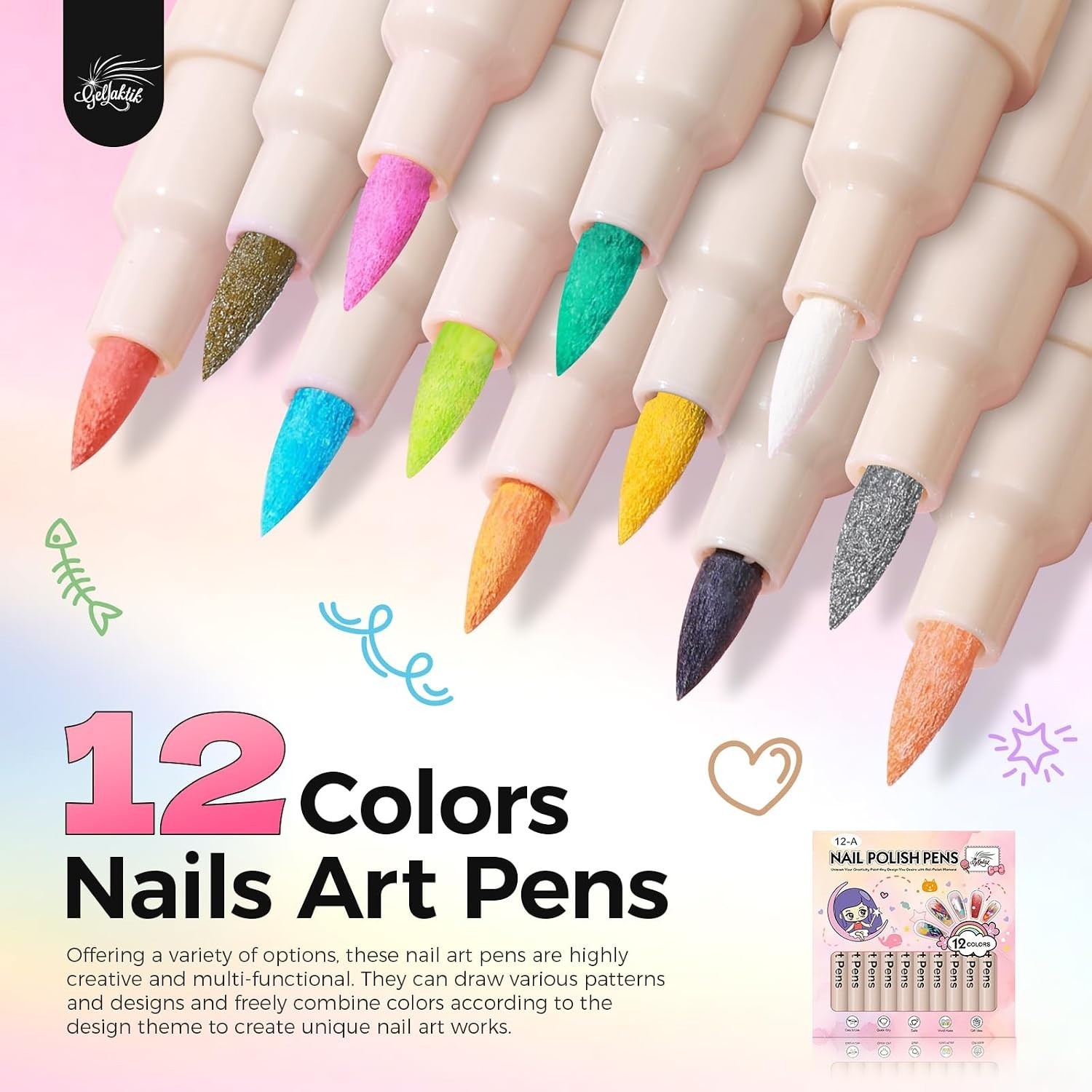 Long-Lasting Waterproof Nail Art Pens – Perfect for Creative Nail Designs