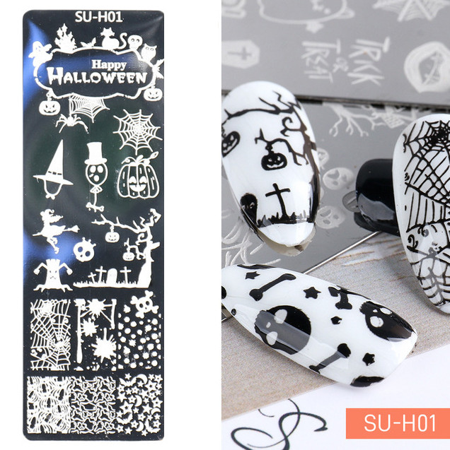 PICT YOU Halloween Xmas Stamping Plates Nail Art Stamp Templates Stainless Steel
