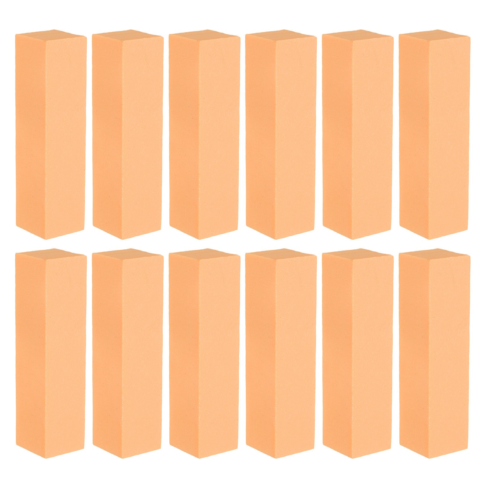 12pcs Nail Buffer Block 120 Grit Nail File for Nail Buffing, Orange