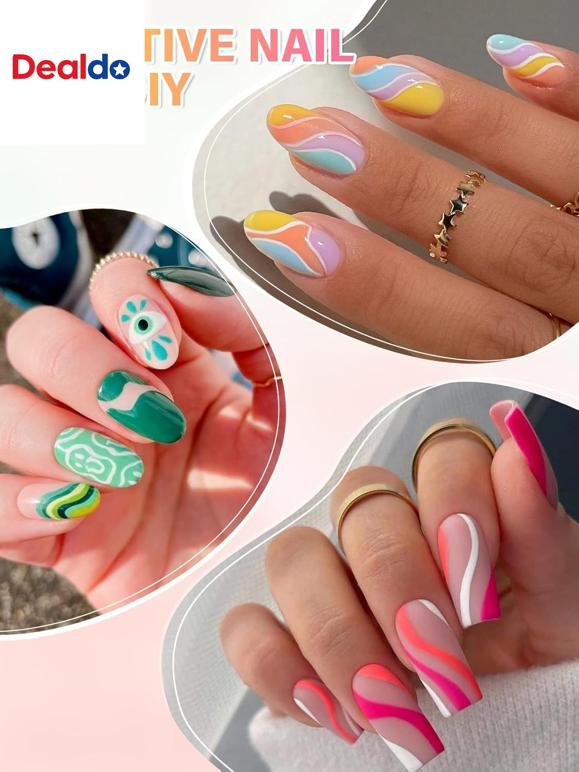 Nail Art Pens Beauty Gift Set, 12 Colors Quick Drying Soft-Tip Nail Polish Pens