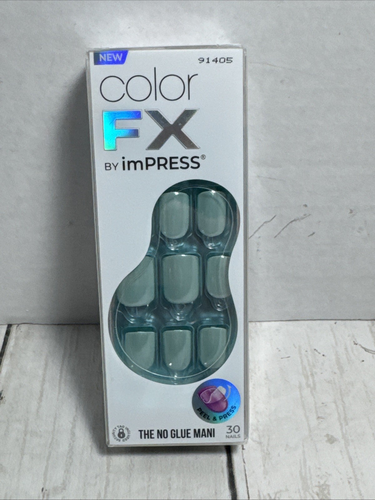 Color FX By Impress Kiss The No Glue Mani- After Hours Green