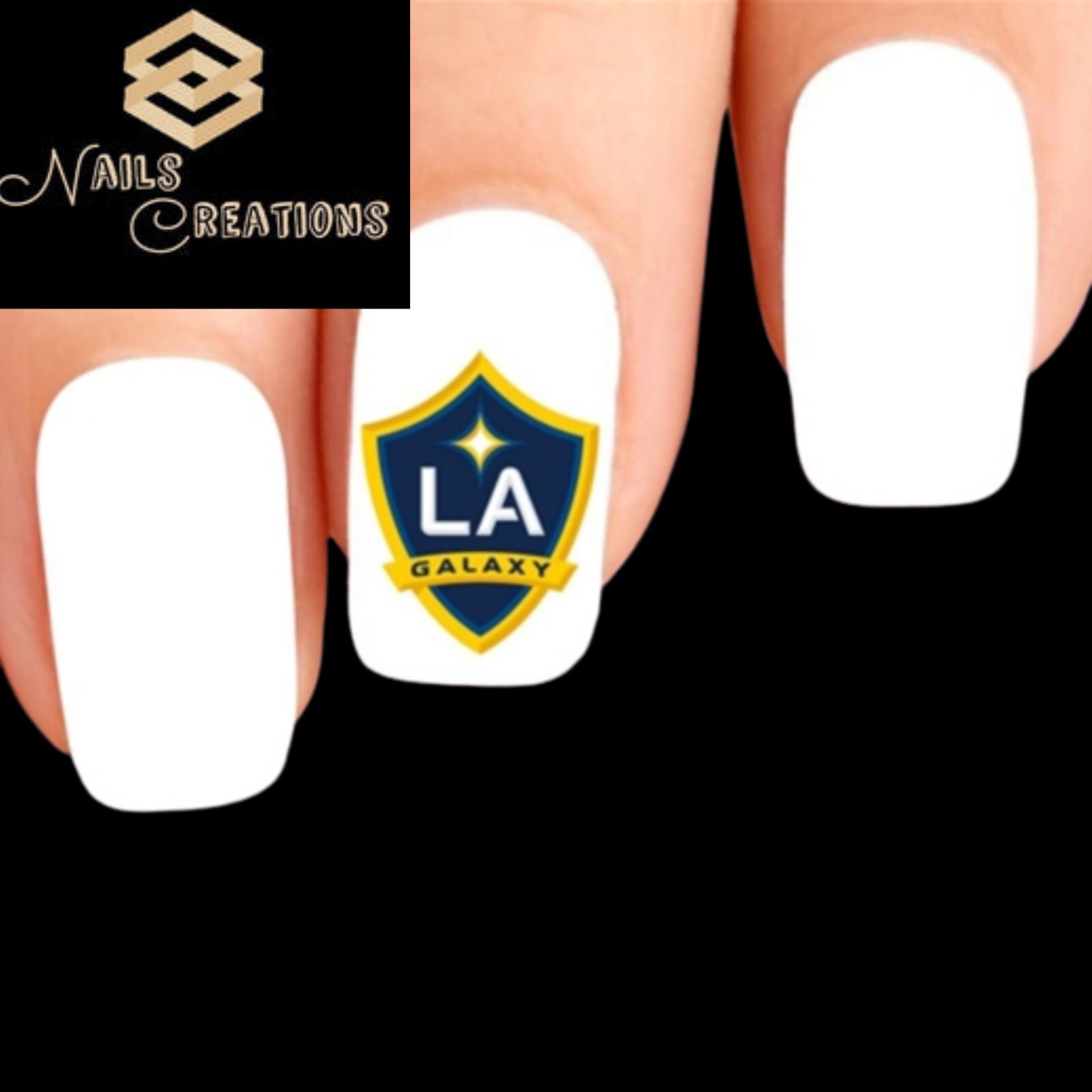 LA Galaxy Soccer Set of 20 Waterslide Nail Decals