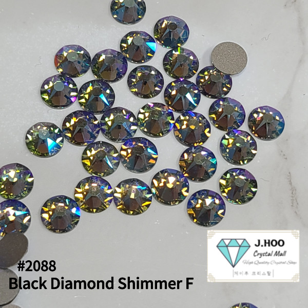 Swarovski 2088 – Flat Back-Black Diamond Shimmer F