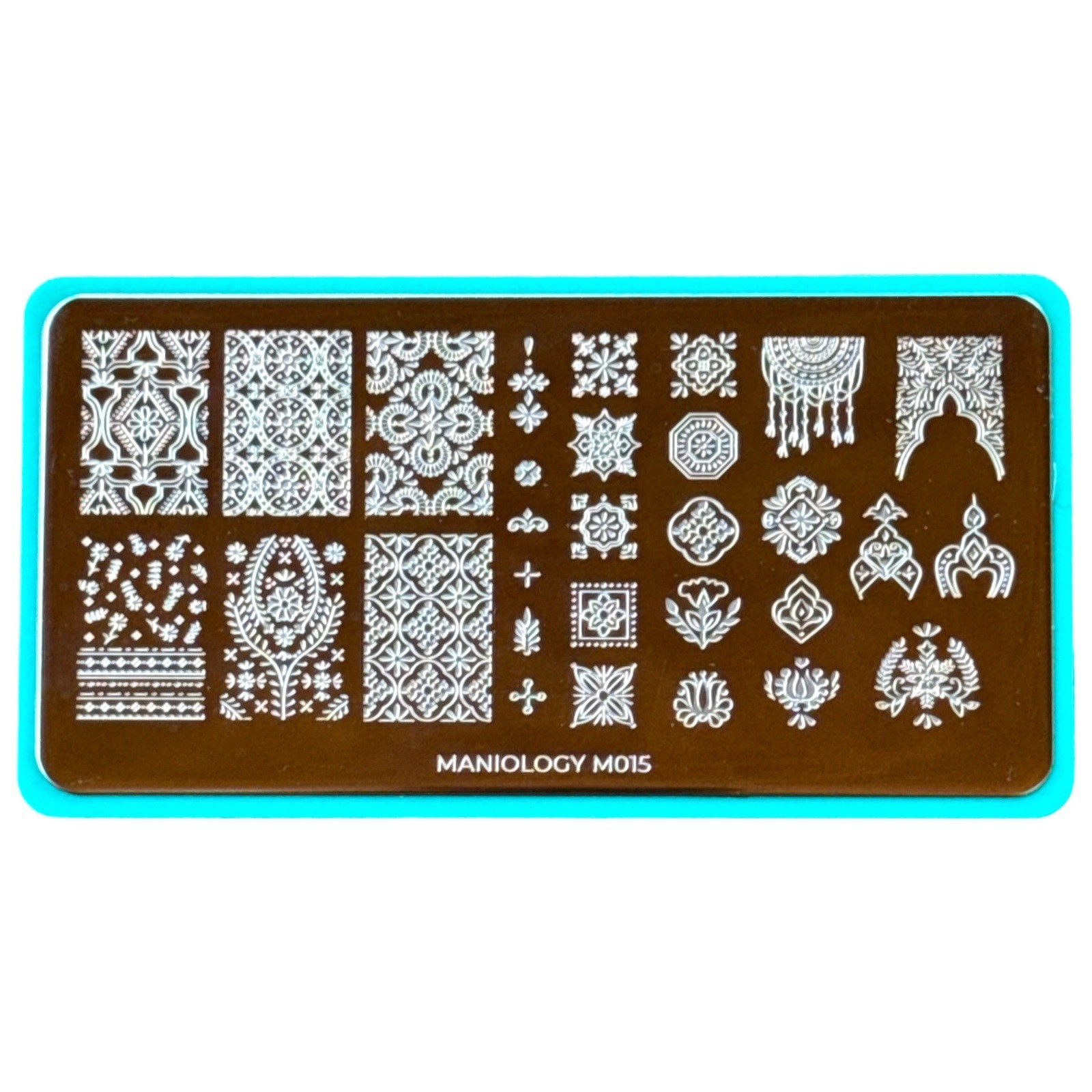 Maniology Nail Stamping Plates M014 M015 Boho Moroccan Geometric Set of 2