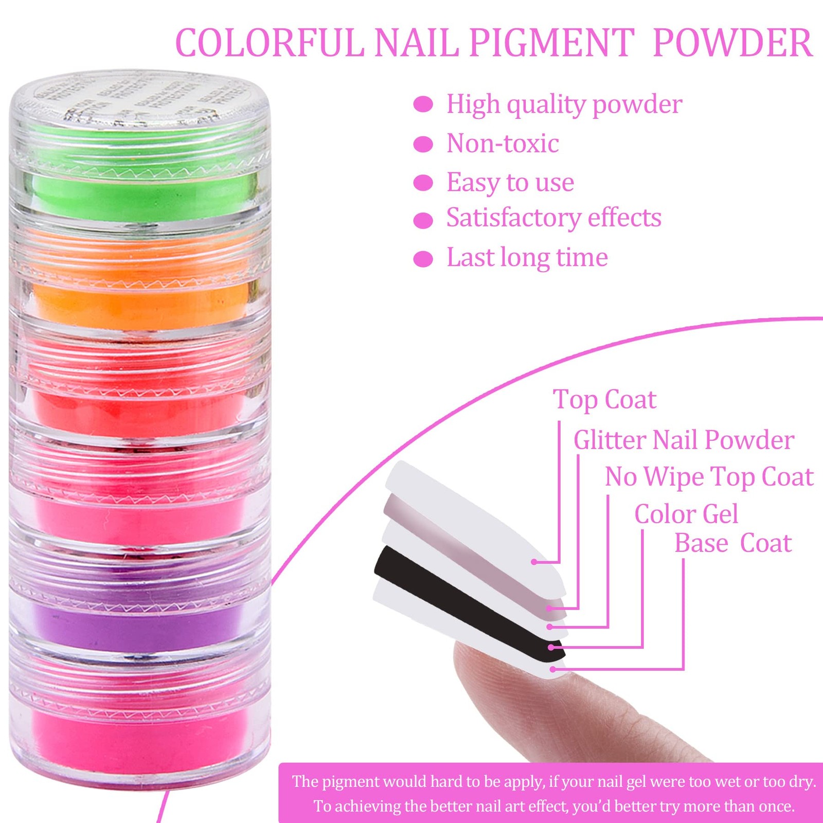 Duufin Pigment Powder for Nails 36 Colors Nail Pigment Powder