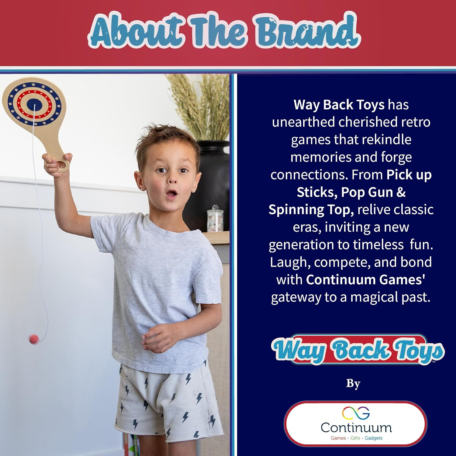 Way Back Toys Paddle Ball, Game of Steady Hands and Skill