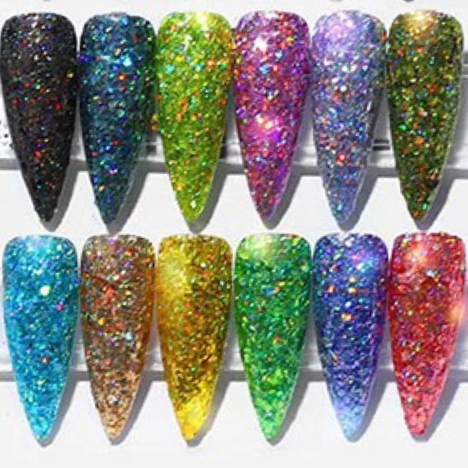 CHUNKY GLITTER MIXED HOLOGRAPHIC MIX Face Body Cosmetic Sequins Sparkly Nail Art