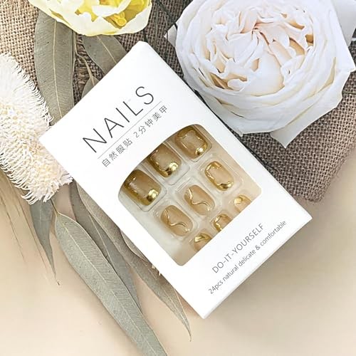 Press on Nails Square Short Length Glossy Full Cover Acrylic – Square