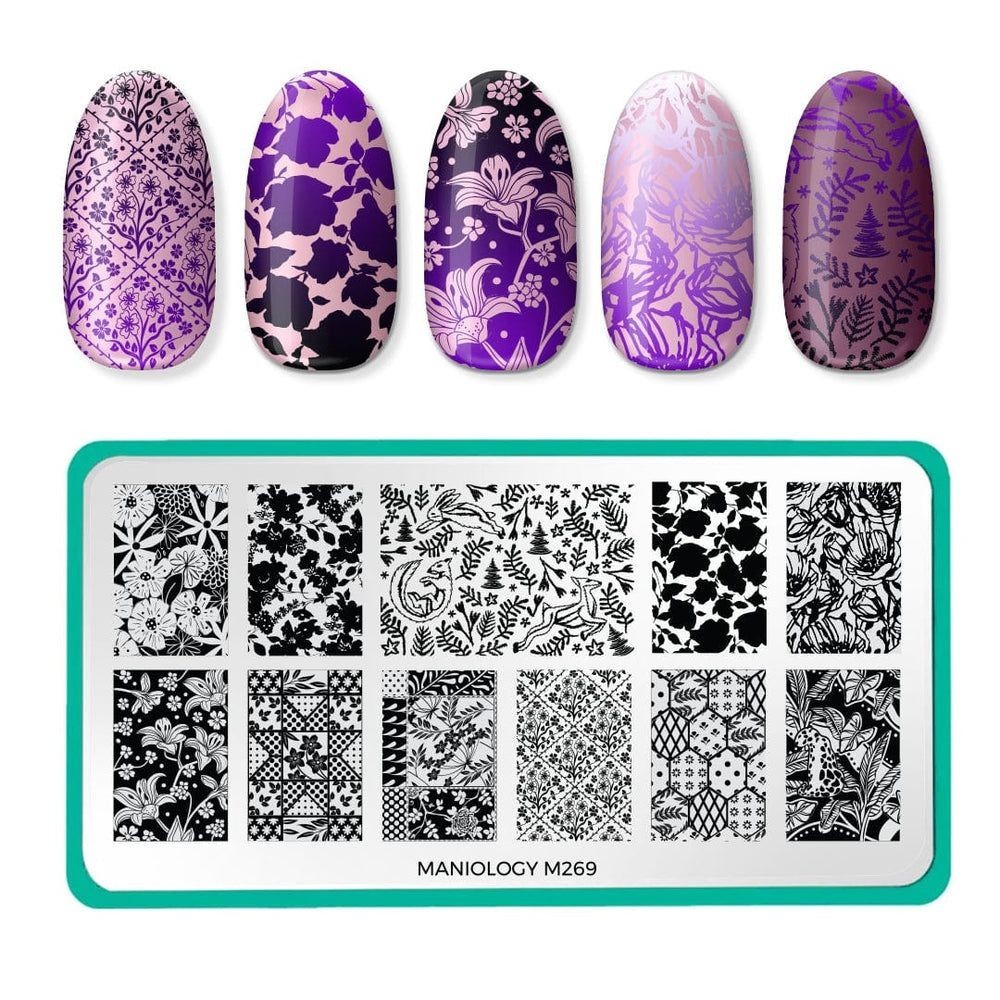 HTF Maniology Nail Stamping Plates Lot M256 Fall Harvest M269 Linen Retired