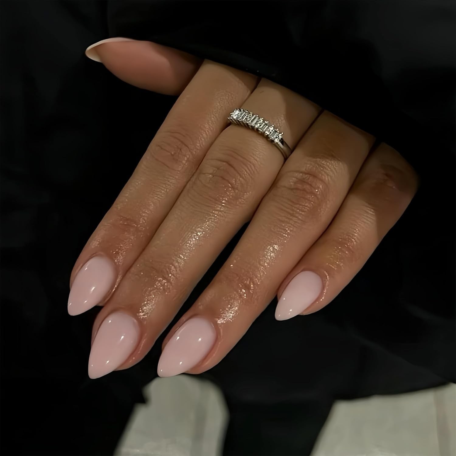 KQueenest Dusty Pink Press On Nails – Short Almond Acrylic Fake Nails for Women