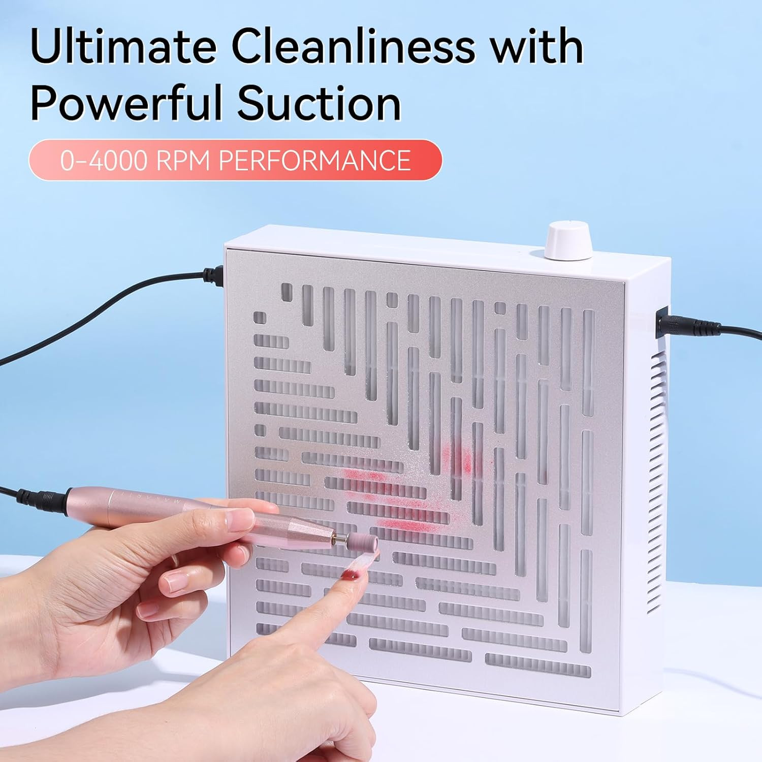 Nail Dust Collector – Ultra Thin Portable SYMPHONEE Dust Collector with Reusable