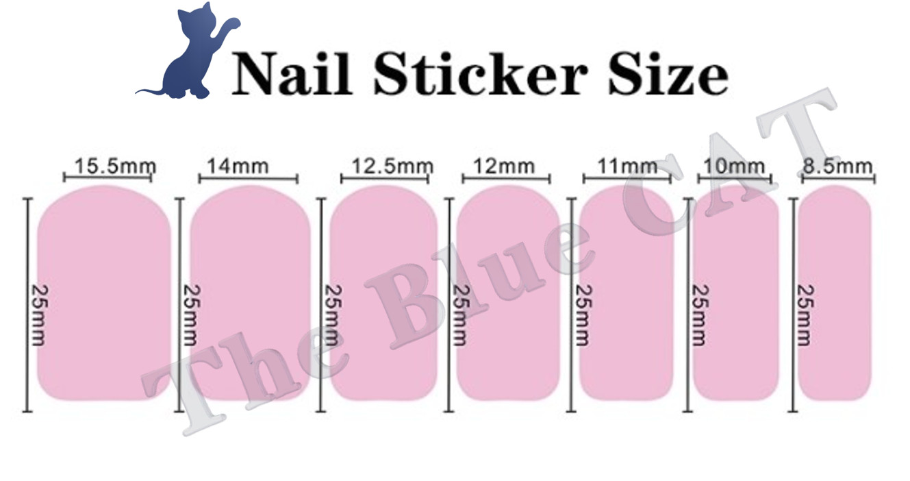 Nail Art Stickers Self-Adhesive DIY Stylish Nail Wraps Full Cover Sticker