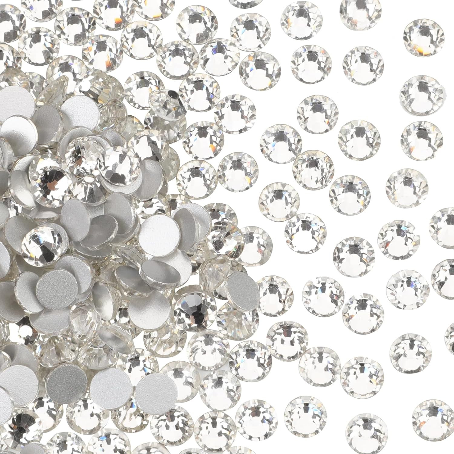 1440Pcs Glue Fix Crystal Flatback Rhinestones Glass Diamantes Gems for Nail Art