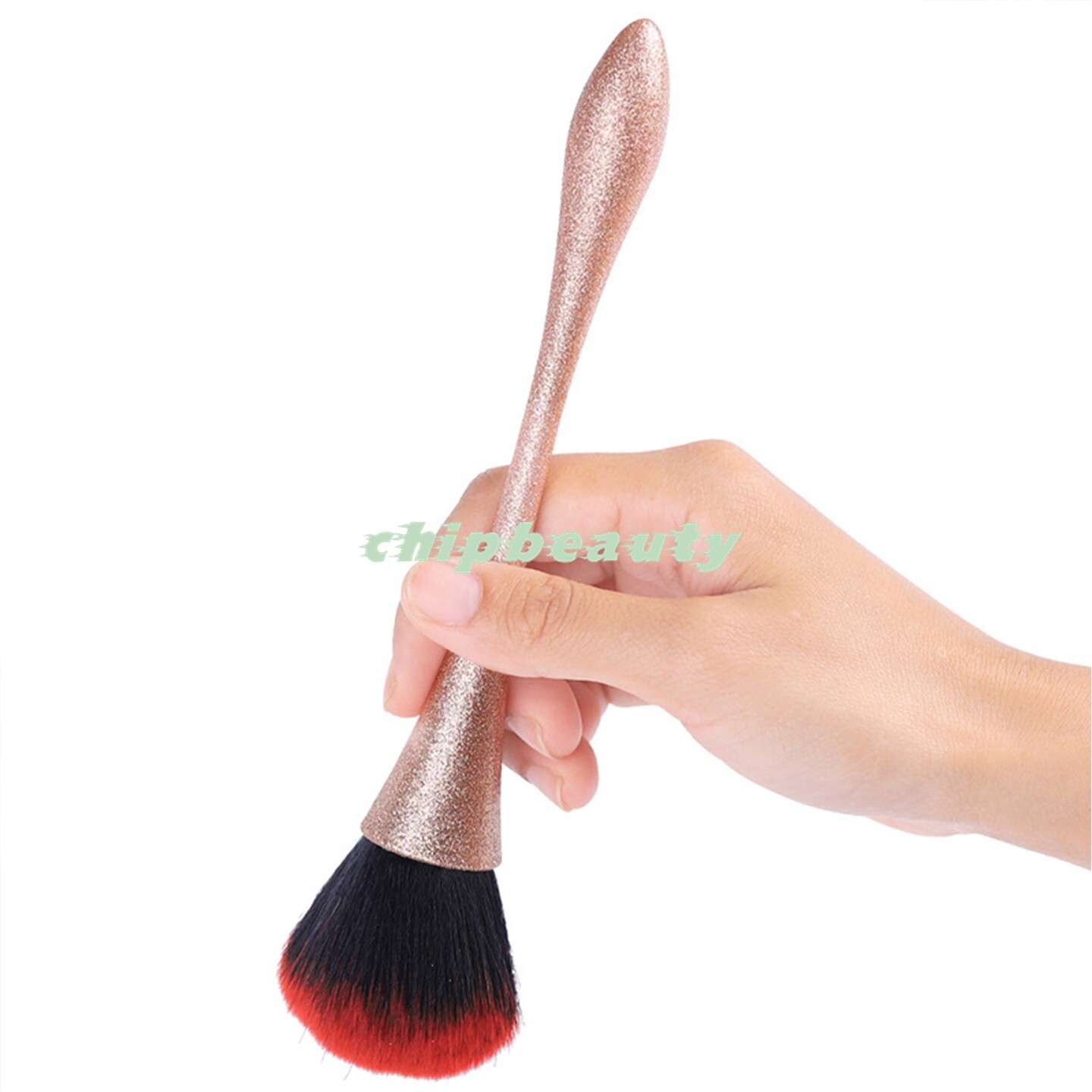 Nail Art Makeup Dust Brush Remover Manicure Acrylic Powder -Blue Glitter Brush