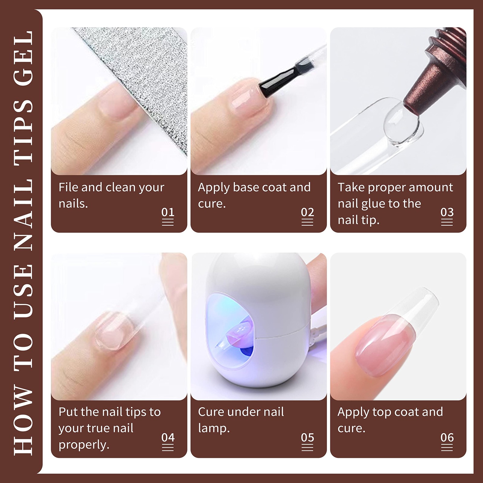 Nail Gel Glue 20ml 2PCS for UV Acrylic Tips – Solid Adhesive for Fake Nails -…