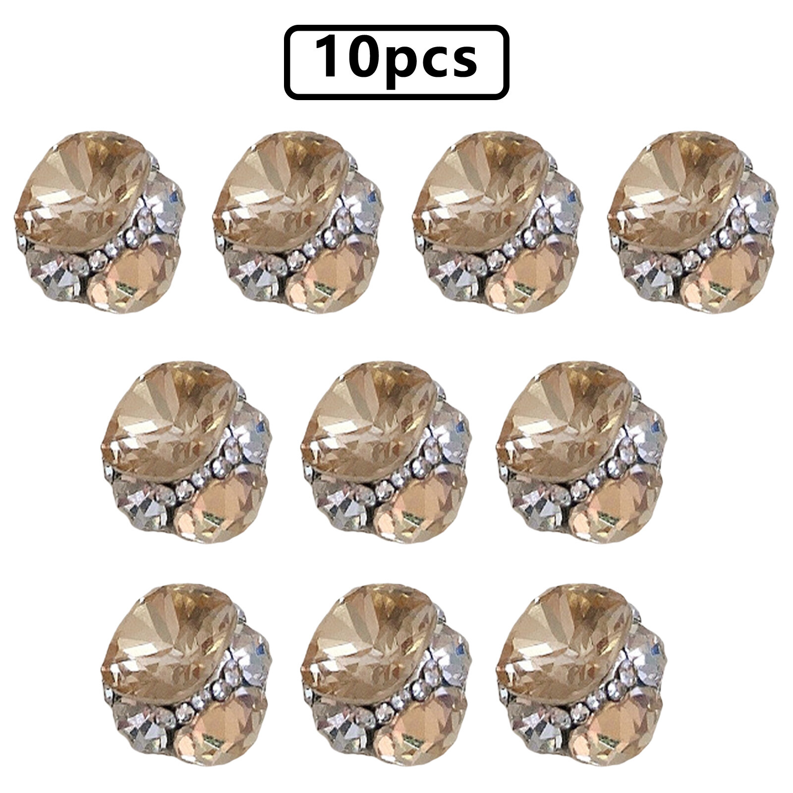 10Pcs Nail Art Rhinestones Manicure Nail Decorations Dazzling Rhinestones
